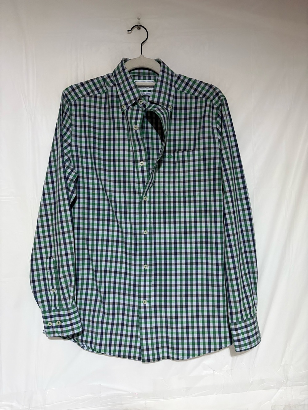 Southern Tide Green and Blue Gingham Button-Down Shirt